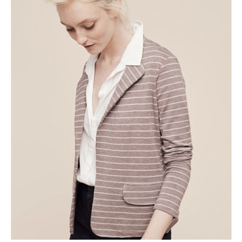 Cozy, Cotton Striped Blazer